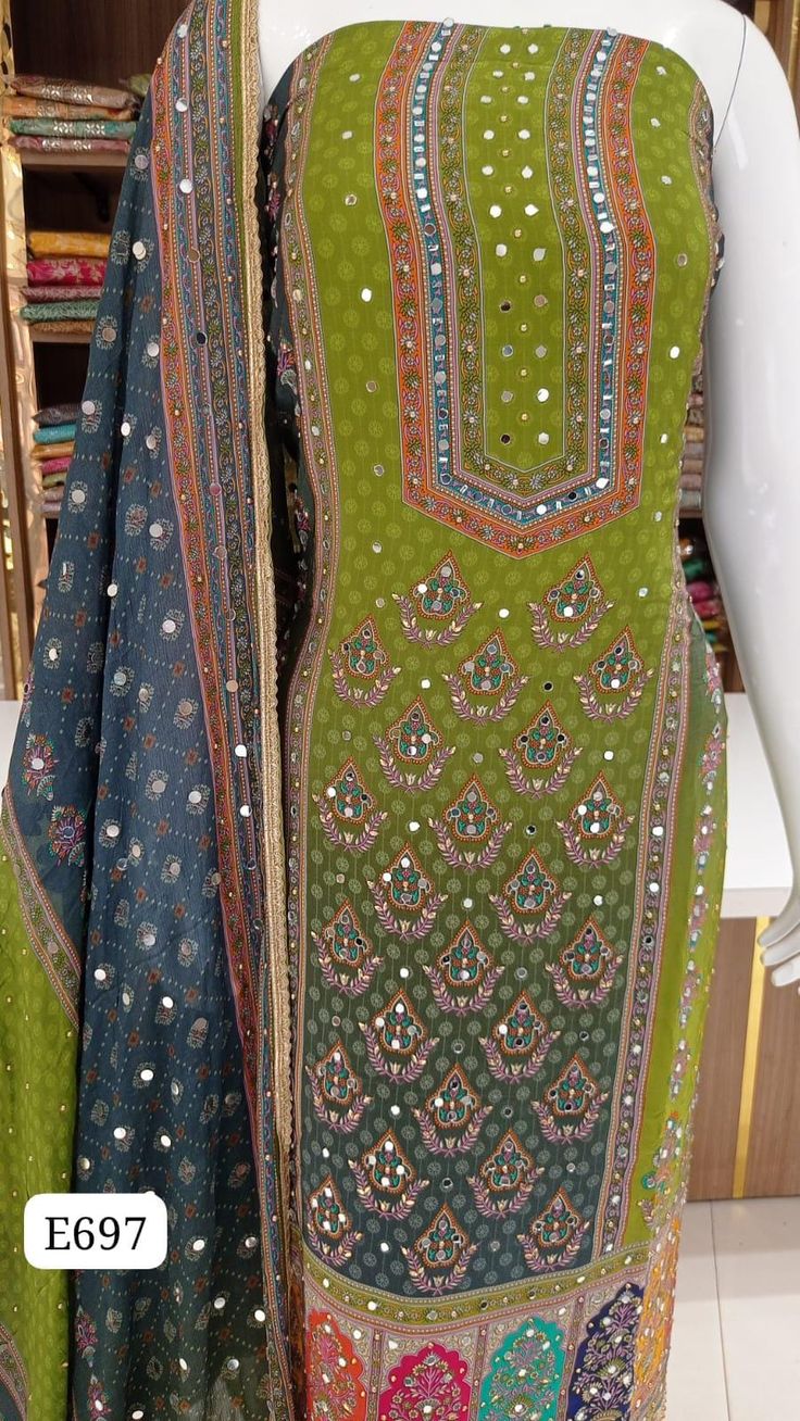 Mirror Work Dress Material 1