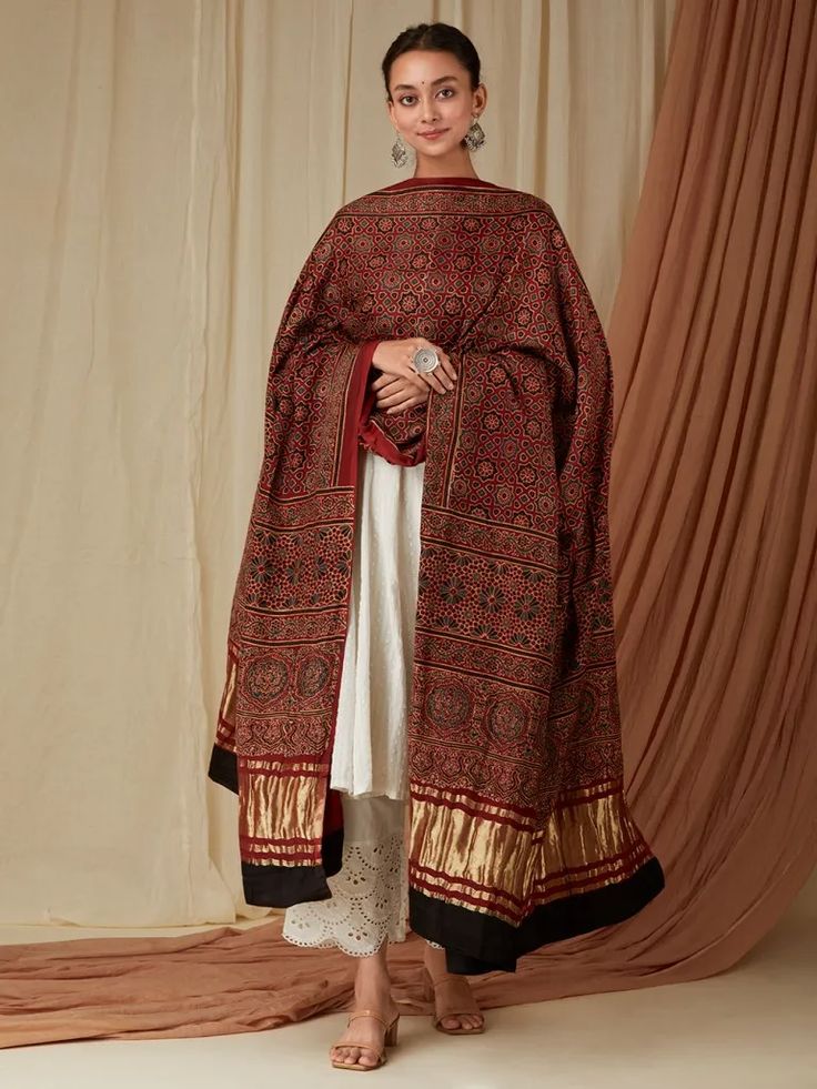 Ajrakh Dupatta 1