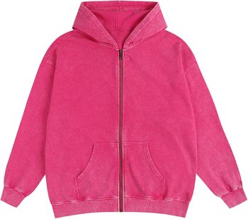 Mens Oversized Sweatshirt Zip Up Hoodie